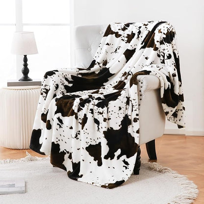 Bnuitland Cow Print Throw Blanket by BNUITLAND