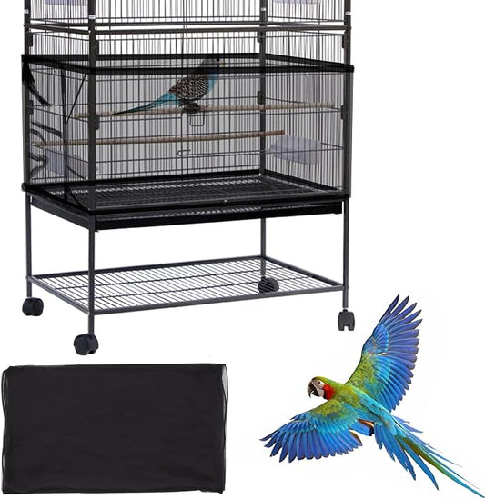 Daoeny Large Bird Cage Cover, Bird Cage Seed Catcher, Adjustable Soft Airy by Daoeny