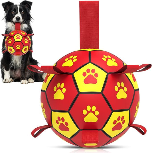 QDAN Dog Toy Balls, Dog Soccer Ball by QDAN