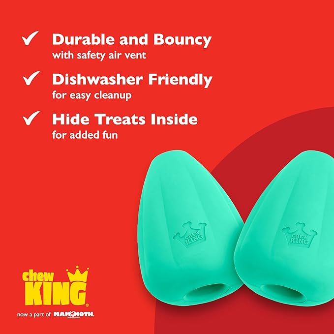 Chew King by Mammoth Premium Treat Dispensing Dog Toy, Durable Natural Rubber - Image 6