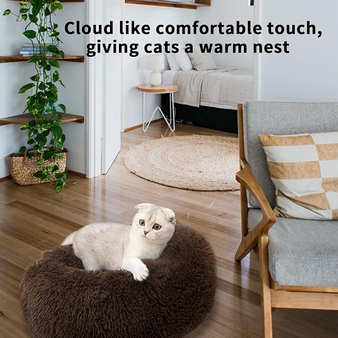 Dog Bed for Small Medium Large Dogs, 20 inch Calming Dogs Bed, Washable-Round - Image 7