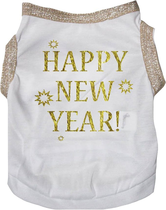 Petitebella Bling Happy New Year Puppy Dog Shirt by Petitebella