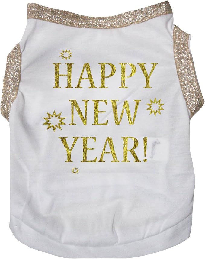 Petitebella Bling Happy New Year Puppy Dog Shirt by Petitebella