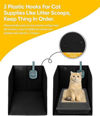Waterproof Cat Litter Box Enclosure Splash Guard - Image 2