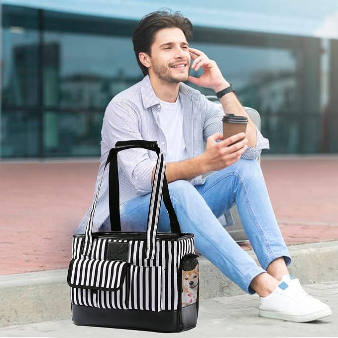 Cat Carrier, Dog Carrier, Pet Carrier, Foldable Waterproof Premium PU Leather - Image 7