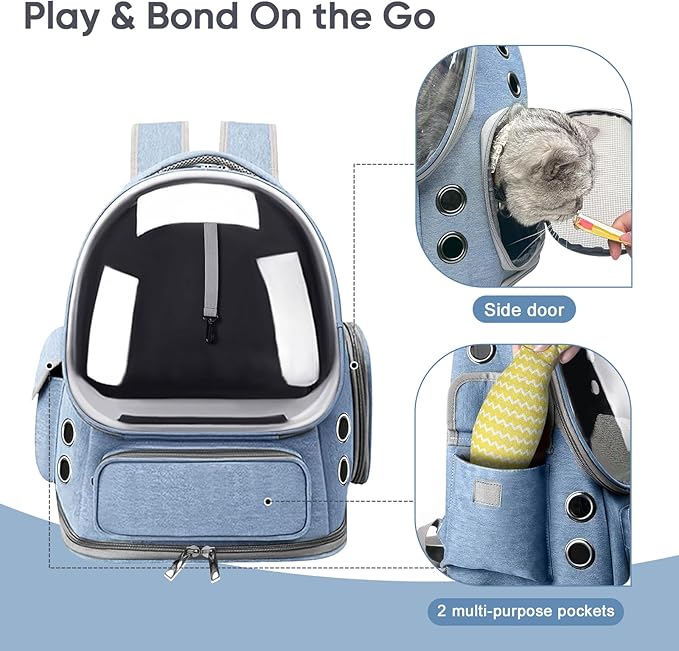 Cat Backpack Carrier, Breathable Cat Bubble Backpack - Image 4