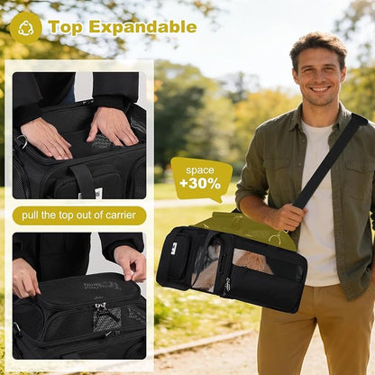 17x13x8 Frontier Allegiant Breeze Airline Approved top Expandable pet Carrier - Image 4