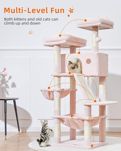 Taoqimiao Cat Tree 57.5-Inch, Cat Tower - Image 3