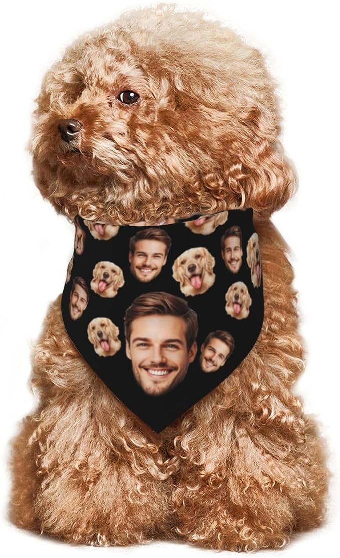 Custom Dog Bandana for Cat Dog Pet Add Your Design Personalized Neckwear - Image 4