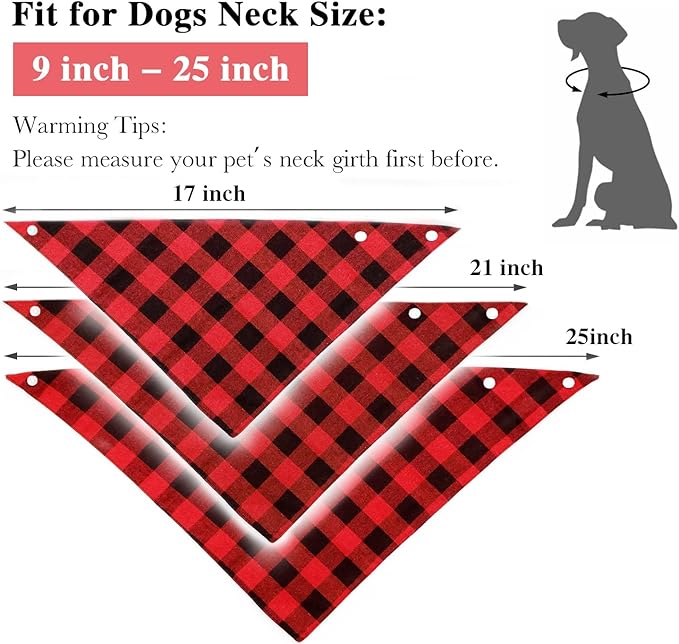 Christmas Plaid Dog Bandana - Image 3