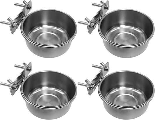 Tfwadmx 4 Pcs Stainless Steel Bird Bowls by Tfwadmx