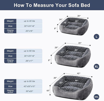 JOEJOY Rectangle Dog Bed for Large Medium Small Dogs - Image 5