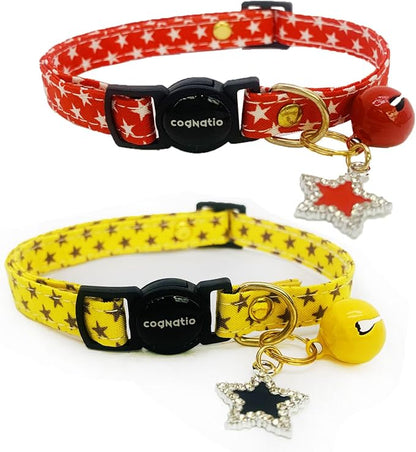 2 Pack Cotton Breakaway cat Collars by Cognatio