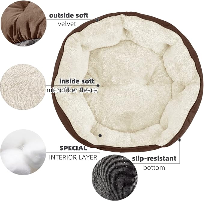 Asvin Medium Dog Bed for Medium Dogs, Cat Beds for Indoor Cats, Pet Bed for - Image 4