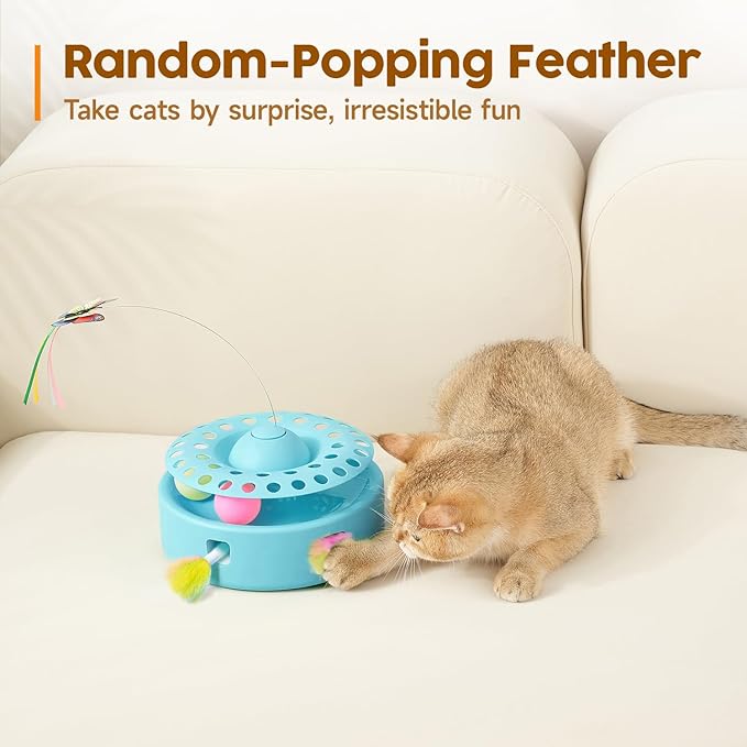 Potaroma Cat Toys 3-in-1 Automatic Interactive Kitten Toy, Fluttering Butterfly - Image 4