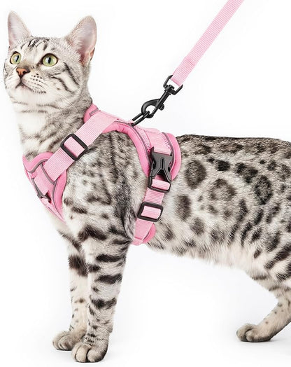 Cat Harness and Leash Set Escape Proof Tactical Large Kitten Harness Emotional by pangdi