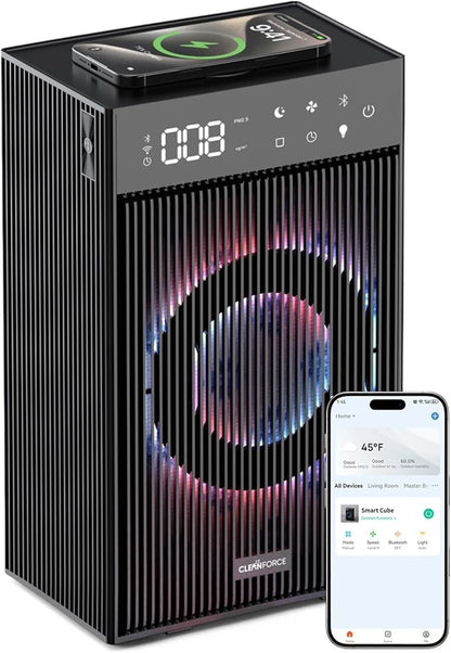 CleanForce Rainbow Cube | World’s First 4-in-1 Space-saving Air Purifier by CLEANFORCEAIR