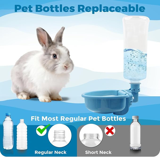 VANNON 23oz Pet Water Bottle, Gravity Dog Water Bowl Dispenser - Image 2