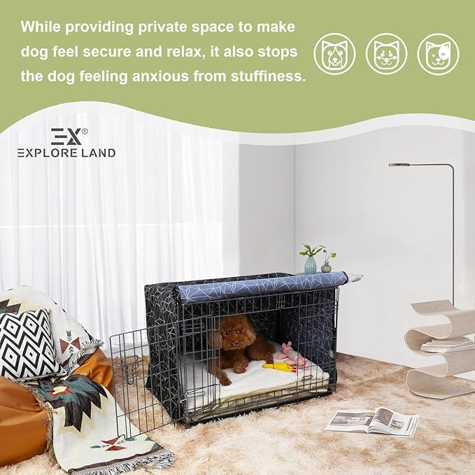 Explore Land Pattern Dog Crate Cover - Image 6