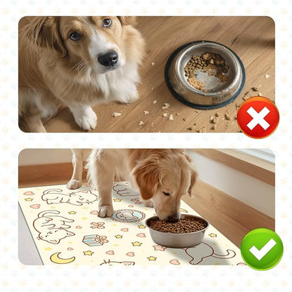 Cute Sweet Cat Food Mat for Dog Food Mat Food and Water Bowl Pet Feeding Bowl - Image 7