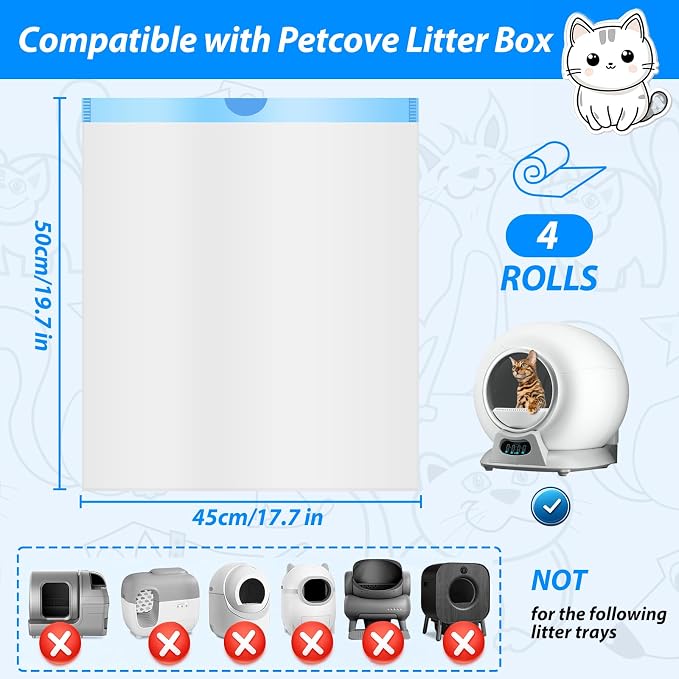 Litter Bags Compatible with Petcove, Durable Replacement Bags Compatible with - Image 2