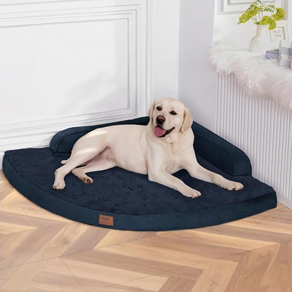 Large Orthopedic Dog Bed with Sides XXL Dog Beds with Removable Washable Cover by Mekiy