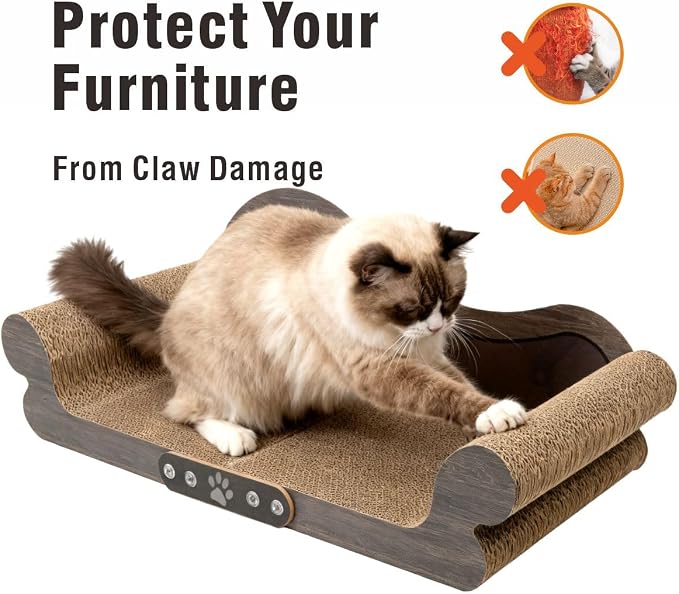 Sofa Shaped Cat Scratching Board, 26.6" Extra Large Scratcher Bed - Image 6