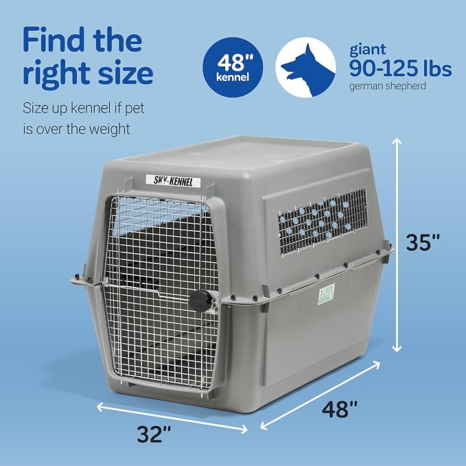 Petmate Sky Kennel IATA Airline Compliant Plastic Dog Crate - Image 4