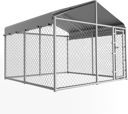 10 x 10 x 6 ft Outside Dog Kennel Outdoor Large by HEASONKENNEL