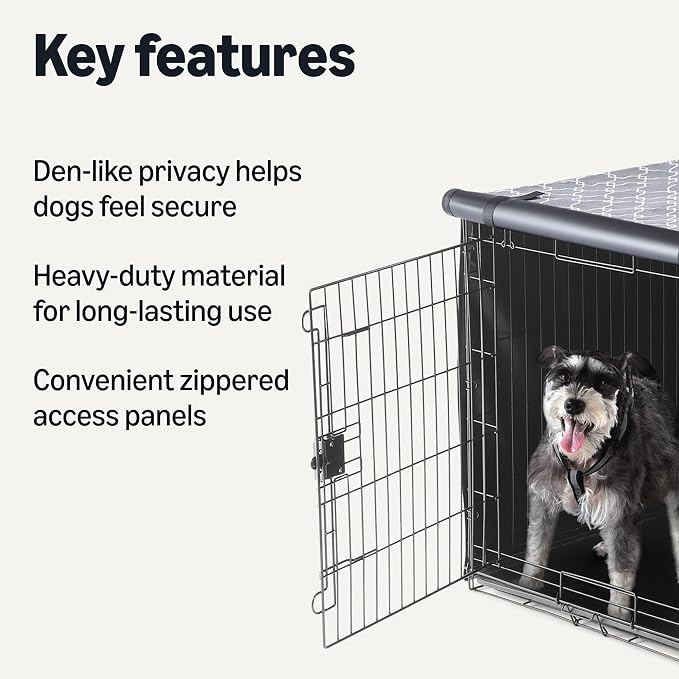 Amazon Basics Dog Cage Cover for 42-inch Wire Crates, Heavy-Duty - Image 2