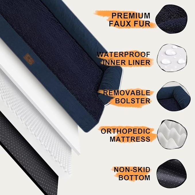 Large Dog Bed Orthopedic Washable | Beds Bolster Pet - Image 5