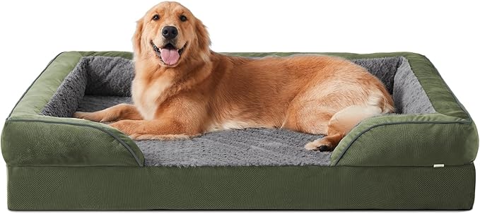INVENHO Orthopedic Dog Beds Large Sized, XL Egg-Crate Foam Dog Couch by INVENHO