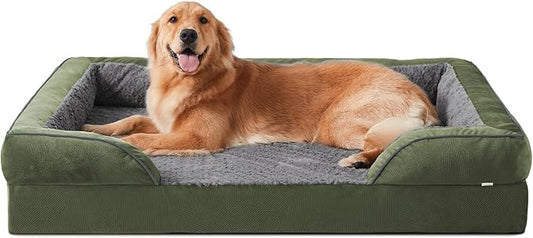 INVENHO Orthopedic Dog Beds Large Sized, XL Egg-Crate Foam Dog Couch by INVENHO