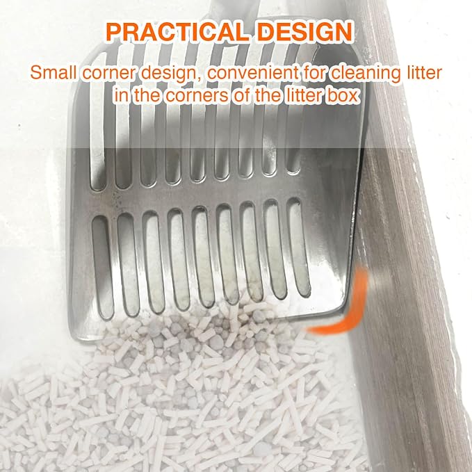 Cat Litter Scoop, Kitty Metal Scooper, Aluminum Alloy Sifter, Kitten Pooper - Image 5