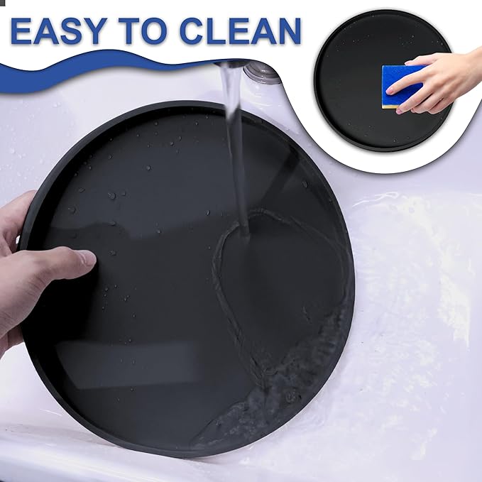 4 PCS Thickened Pet Silicone Food Mat, Nonslip Waterproof Cat Dog Feeding Bowl - Image 7