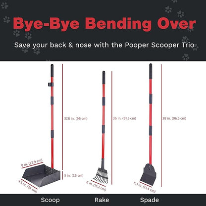 Pooper Scooper for Large Dogs, Small Dogs and Horses, Metal Poop Scooper Set - Image 4