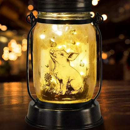 kyoryuger Pig Gifts for Women/Men/Kids Pig Lovers Animal Solar Lantern - Image 8