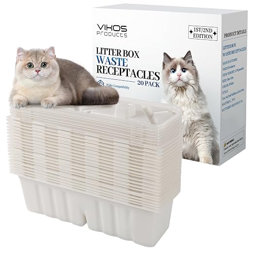 20-Pack Litter Box Waste Receptacles Compatible by VIKOSProducts