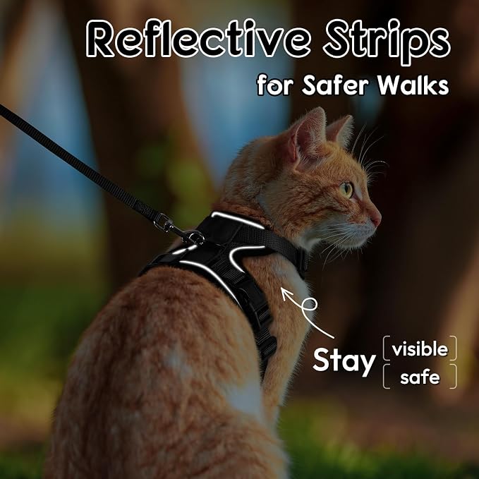 Dooradar Cat Harness and Leash Set, Escape Proof Safe Adjustable Kitten Vest - Image 3
