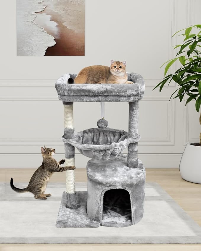 SYANDLVY Small Cat Tree for Indoor Cats, Activity Cat Tower - Image 2