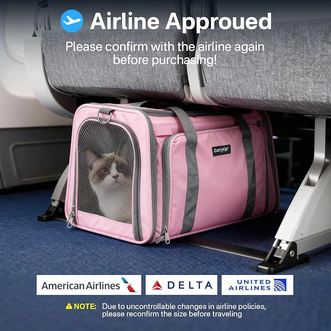 Expandable Cat Carrier, Airline Approved Soft Sided Pet Carrier - Image 3