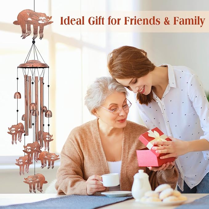 Sloth Wind Chimes for Outside, Sloth Gifts for Women/Men/Sympathy Gift/Memorial - Image 5