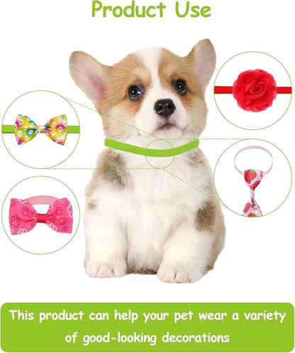 PET SHOW 100 Pack Dog Bow Tie Straps DIY Extension Strap - Image 5