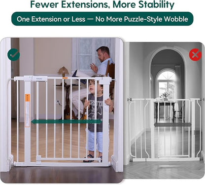 BABELIO Baby Gate for Doorways and Stairs, 41-46" Pet Gate - Image 3