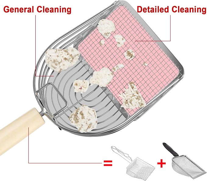 Ownpets Iron Metal Cat Litter Scoop, Heavy Duty Kitty Litter Scooper & Speed - Image 3