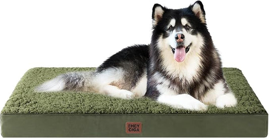 EHEYCIGA Orthopedic Foam Dog Bed, Dark Green by EHEYCIGA