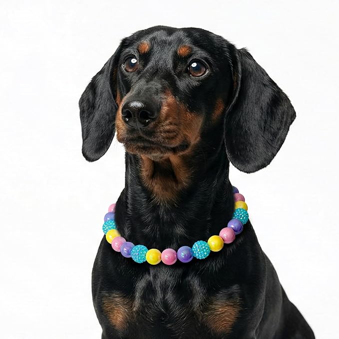 Beaded Dog Necklace Collar, Adjustable Jewelry-Inspired Design - Image 7