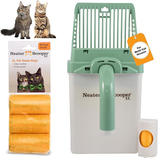 Neater Pet Brands Neater Scooper XL Cat Litter Scoop, 60 Refill Bags – by NeaterPetBrands