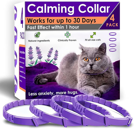 4 Pack Calming Collar for Cats – Pheromone Cat Calming Collar Cat Anxiety by HomePage