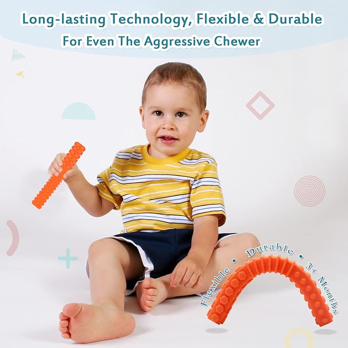 Xtra Tough Sensory Chew Toys for Autistic, 5 Pack Chew Toys for Aggressive - Image 5